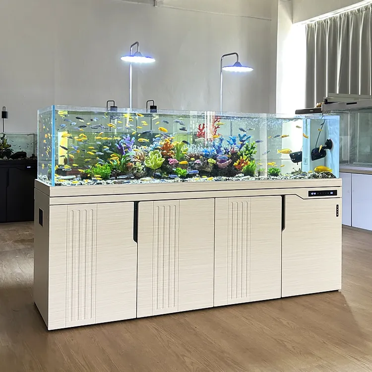 溪流缸鱼缸底滤家用大型原生创意造景水草缸超白玻璃缸生态水族箱