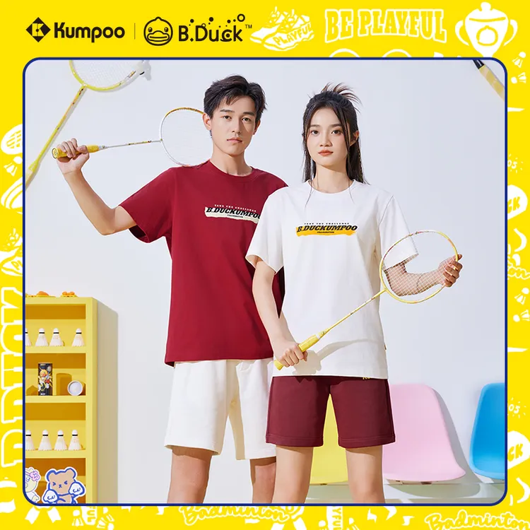 KUMPOO/薰风【小黄鸭联名】时尚印花短袖情侣装百搭夏季T恤KKU-1037