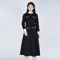 浒城古娘国风新中式高定气质职业通勤新款星瑜连衣裙HCSS050858