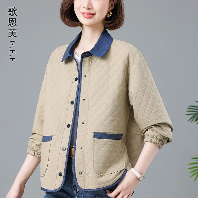 休闲短款外套女春秋2025新款今年流行爆款小个子洋气中年妈妈夹克