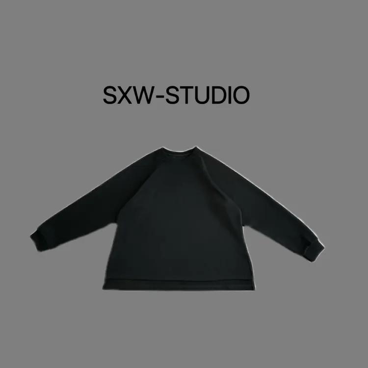 【善喜微】冬季加绒加厚插肩袖套头卫衣圆领宽松长袖上衣休闲秋冬