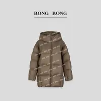 溶溶J【偏光雾屿】RONGRONG90白鸭绒立领连帽保暖长羽绒服 24WY919