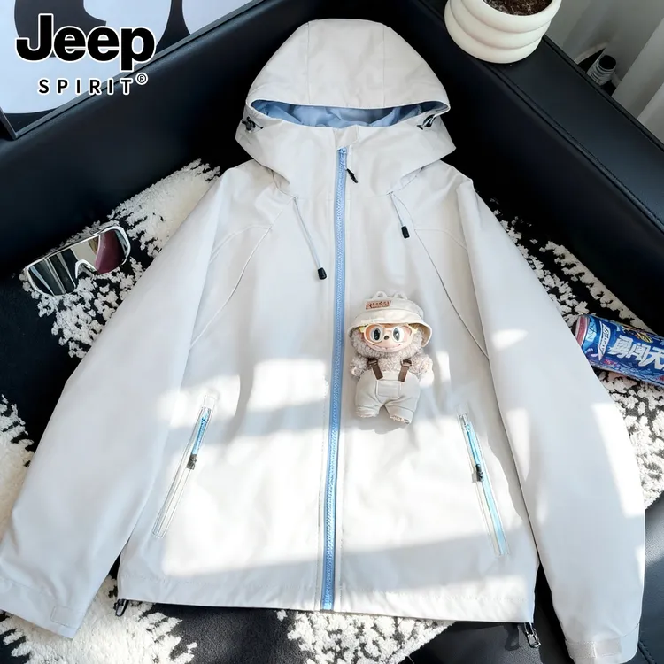 JEEPSPIRIT短款冲锋衣男女款2025三合一户外防风小个子超好看外套