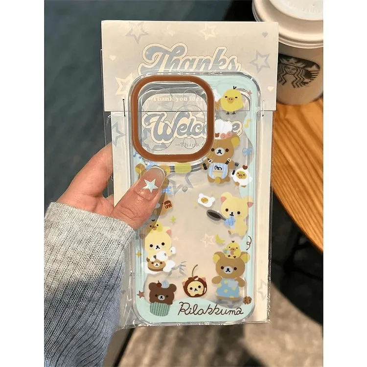 厨师轻松熊可爱手机壳适用于苹果/15/14华为vivo小米iPhone16软壳