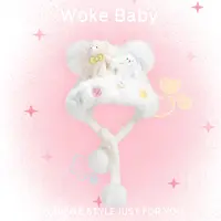 女童冬季儿童帽子可爱加厚保暖防寒卡通小熊汉服帽子CB1204