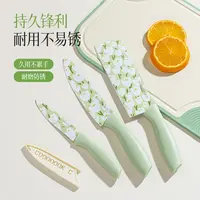 【炊达人】郁金香家用不锈钢切肉切片刀厨房辅食厨师专用印花刀具T