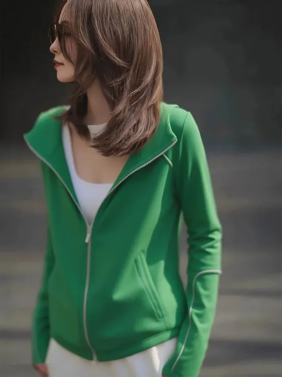 网红洋气炸街女装百搭宽松卫衣外套2025春秋新款时尚休闲拉链上衣