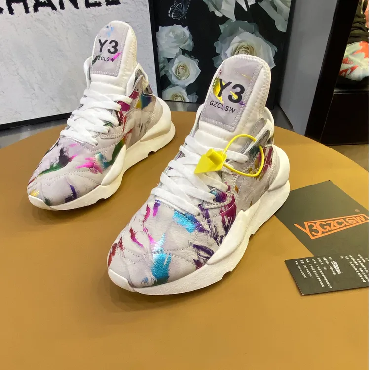 Y3GZCLSW官方正品炫彩潮款老爹鞋情侣百搭厚底休闲鞋真皮时尚款