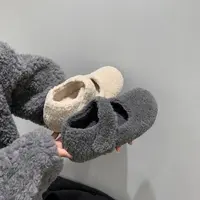 秋冬配裙子保暖加绒一字带玛丽珍鞋毛毛鞋内增高单鞋棉鞋软底女