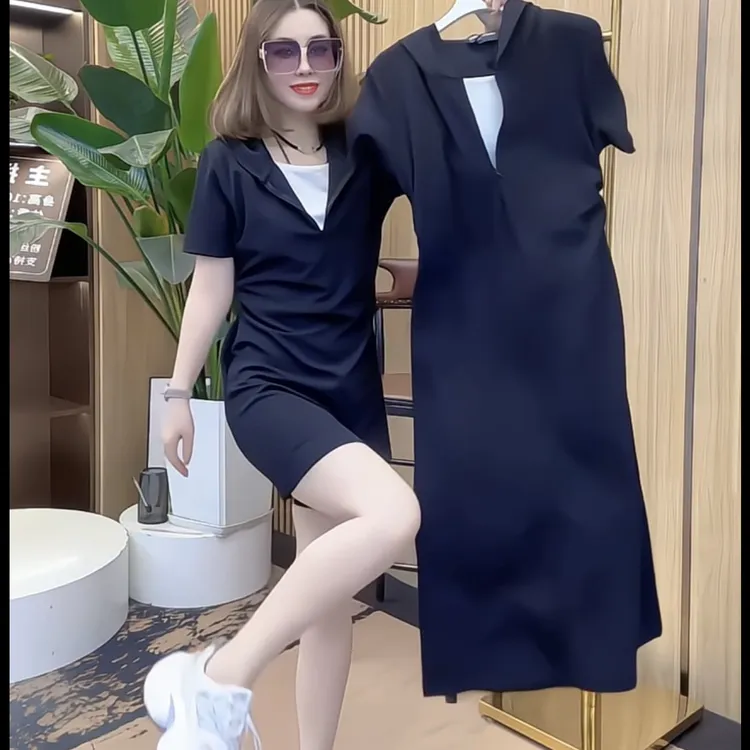 2025夏季新款时尚显瘦气质网红高档洋气女高级百搭宽松大码连衣裙