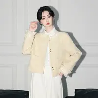 法式小香风外套女秋季2025春秋新款设计感蕾丝边夹克开衫短款上衣