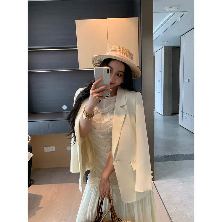 XINYI【月光织梦】春季休闲西装外套女韩版显瘦百搭X625A00950