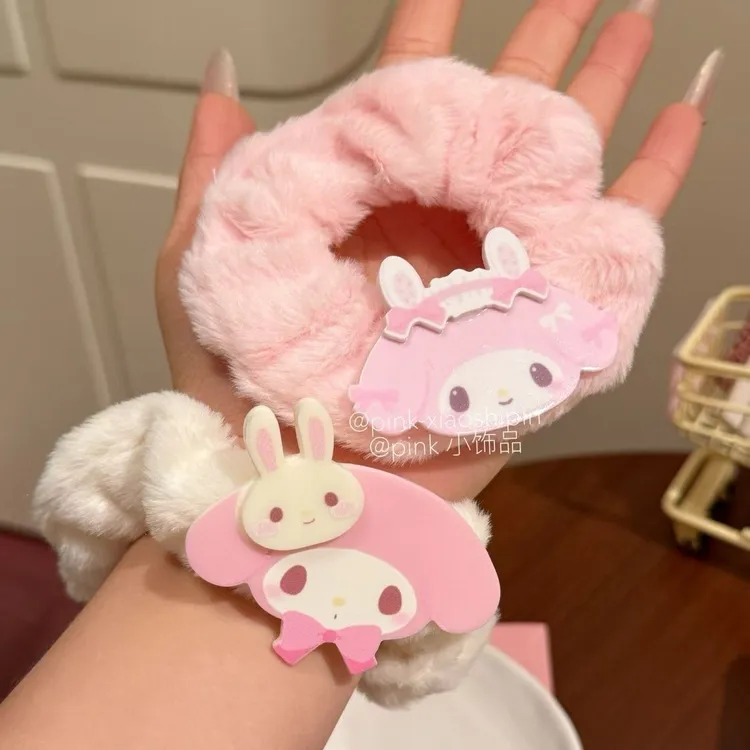 秋冬皮筋甜美风日韩女饰品发绳毛绒绒韩版发圈发饰