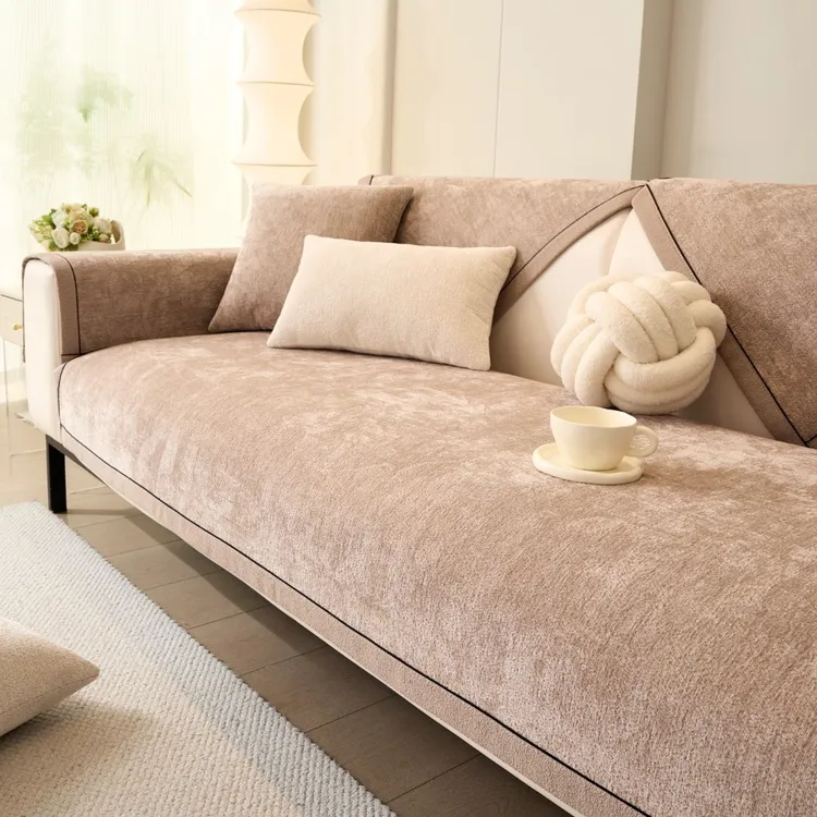 花絮防滑沙发垫加厚绒感坐垫四季通用高端简约沙发套罩盖布巾防猫