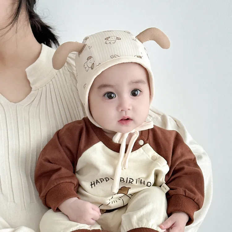 XINGDUOXIONG/星朵熊婴儿帽子春秋宝宝护耳帽婴幼儿囟门帽包头帽