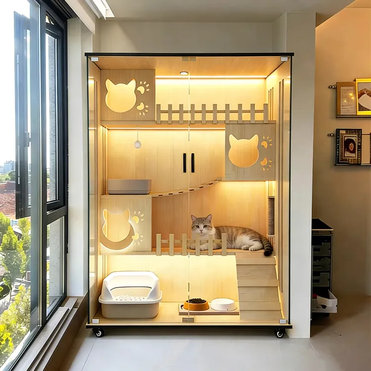 猫别墅猫爬架四季通用家用室内超大自由猫咪房子多层空间豪华猫舍