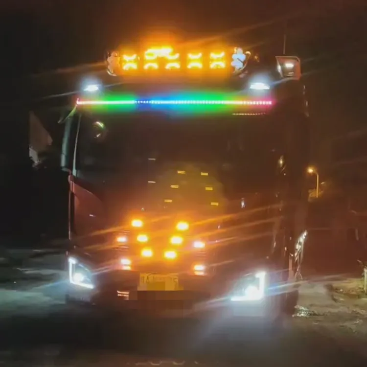 欧卡风9寸顶灯24V货车卡车半挂改装探照灯日行灯大灯远光灯欧卡灯