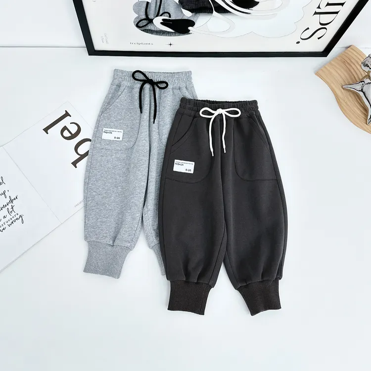 儿童裤子春秋款男童运动裤2025秋新款秋装 BQ25799Y 悠悠童话童装