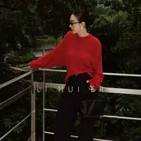 LiHuiEr李慧儿【绯色邂逅】2025秋季百搭舒适针织上衣LL025549