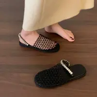夏休闲款法式拖鞋女新款配裙子仙女风拖鞋82806112