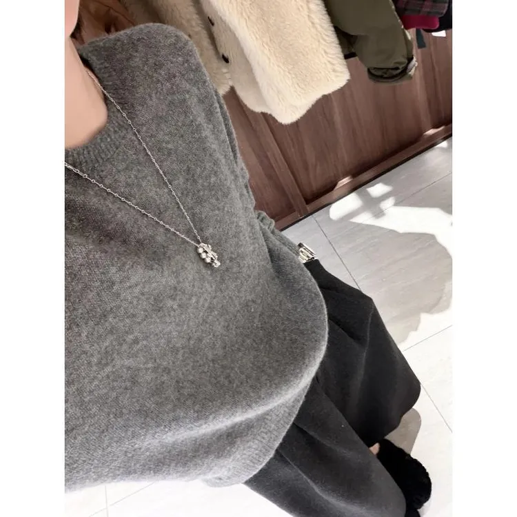 升级版四色丝羊绒圆领毛衣 J25MY673