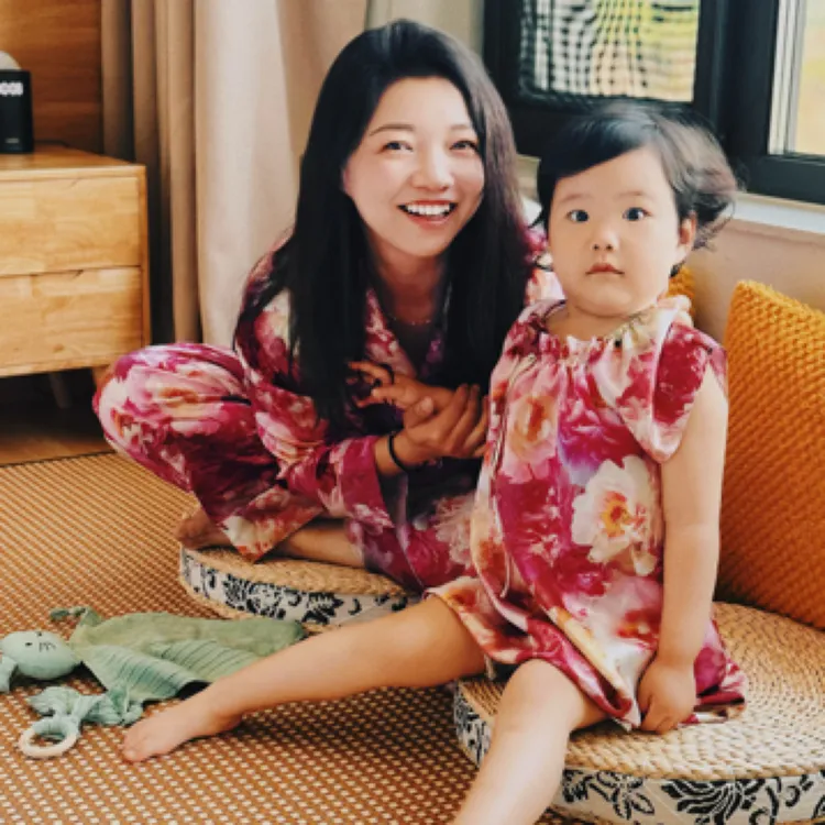 秋季长袖连衣裙女宝短袖夏季宝宝亲子装女A字裙