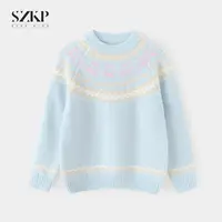 SZKP冬季新款女童休闲上衣中大童时尚洋气儿童针织毛衣MFYD556349