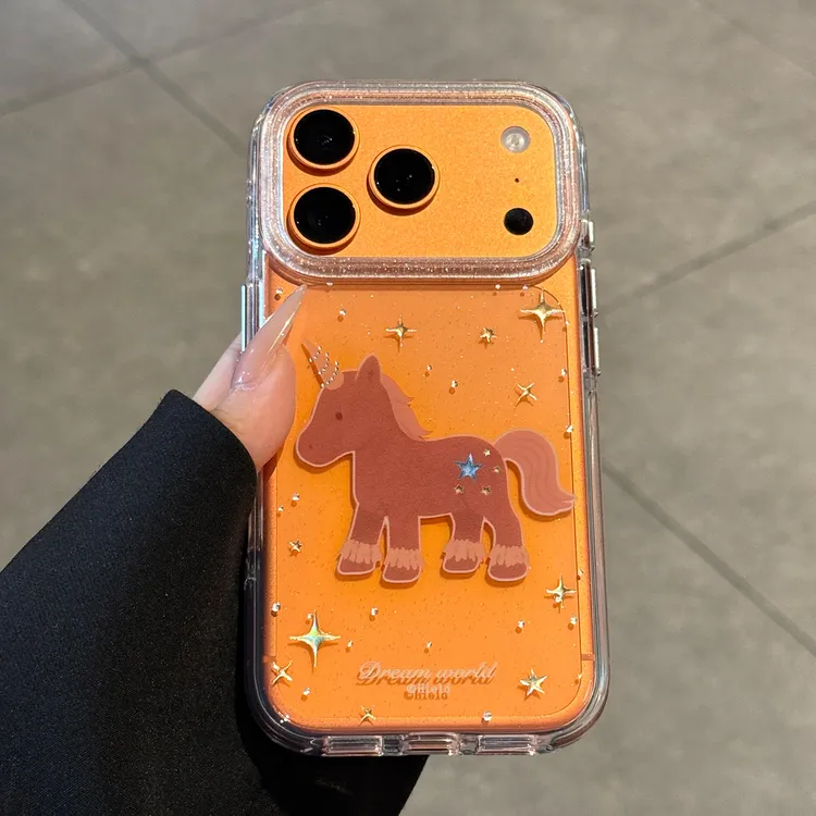 适用苹果17promax手机壳可爱马年星星高级感全包防摔小众女款超火