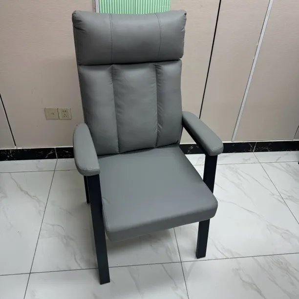 （4张）高端麻将椅弹簧坐垫+猫爪皮+5公分脚实木框架棋牌椅专用高背