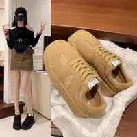 厚底增高板鞋女2025秋冬新款休闲小众德训鞋勃肯复古运动面包鞋