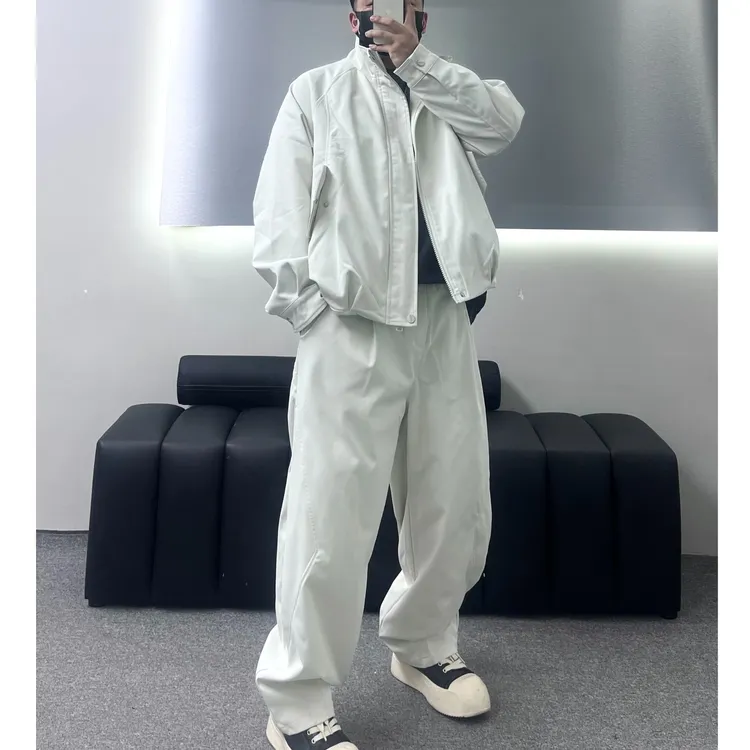 【结构立体剪裁】秋季夹克套装宽松休闲免烫百搭时尚休闲无性别套装