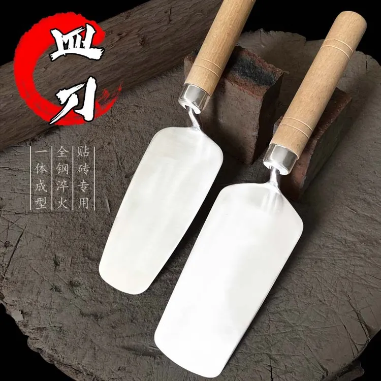 2025不锈钢皿刀小型贴砖小铲泥瓦工具焊接全套皿子劈砖砌墙批刀