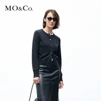 【贤哥专享】【防寒】MOCO秋绵羊毛针织开衫收腰短款美式MBC3CART06