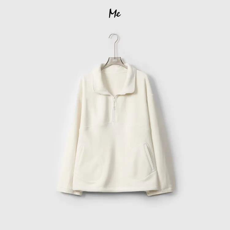 ME【BABY绒卫衣】半门襟立领长袖上衣内搭保暖卫衣MEQA4104双面绒