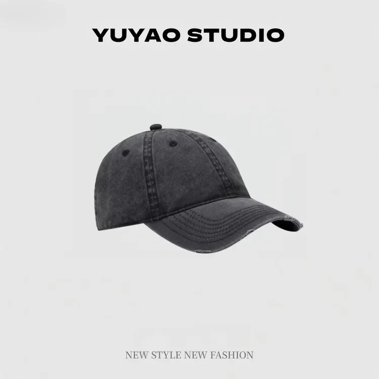 【牛仔光版帽】明星同款高品质光板棒球帽牛仔复古简约软顶纯色