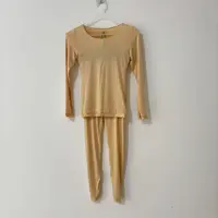 A女长袖薄款圆领修身无痕美肤衣套装002