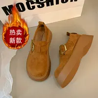 爆款勃肯鞋女5cm厚底增高单鞋低帮2025新款秋季百搭平底乐福鞋