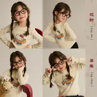 辰辰妈【闪闪惹人爱】女童正版kitty长袖T恤秋季亲子装上衣8481XH