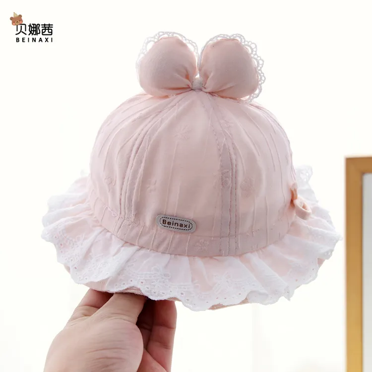 Beinaqian/贝娜茜婴儿帽子春秋宝宝可爱遮阳帽新生儿婴幼儿渔夫帽