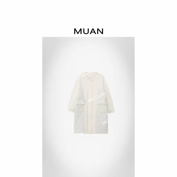 木岸MUAN：《圣马丁棉服》定制拼接宽松长袖棉服外套上衣女DS-9097