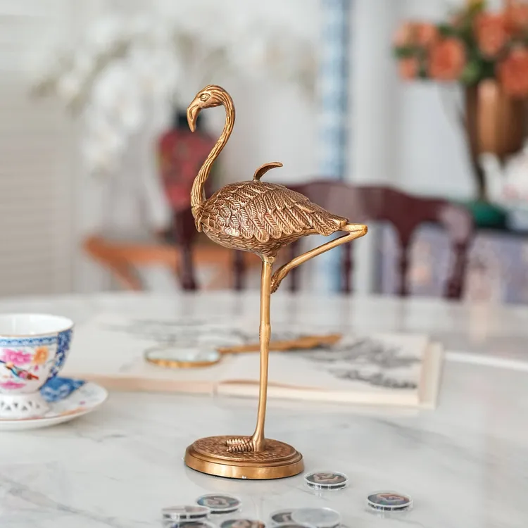 【奇居铜瓷】中式黄铜仙鹤香炉摆件家用客厅茶室复古香薰炉#GY组