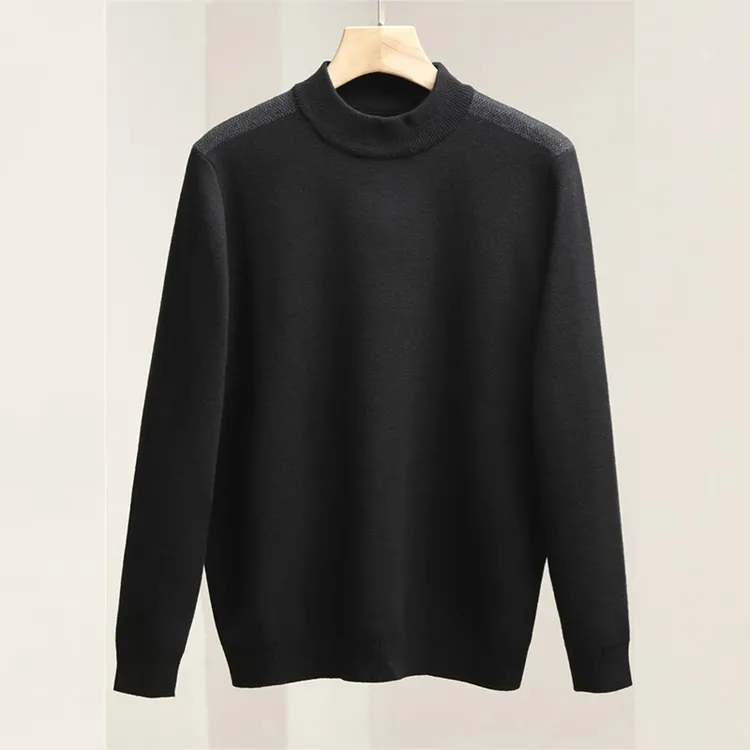 绵羊毛针织衫男士剪标撤柜秋冬半高领毛衣休闲百搭圆领Z1967-007
