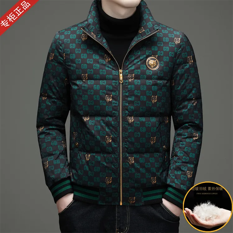 专柜正品2025冬季新款男士羽绒服时尚高端休闲90白鸭绒保暖外套潮