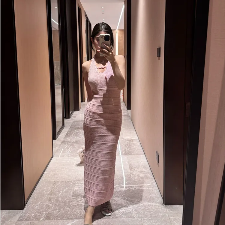 NicoHuangWJ 【樱花粉波西米亚度假⛱️】度假风长裙