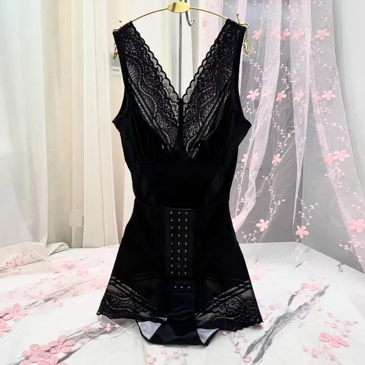 透气美背显腰长款连体衣无痕托胸收腰女士产后收腹强压美体塑身衣