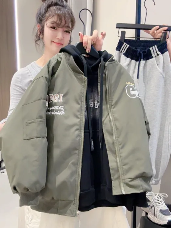 2025新品深秋初冬装男童夹棉外套韩版洋气加厚棒球服儿童百搭夹克