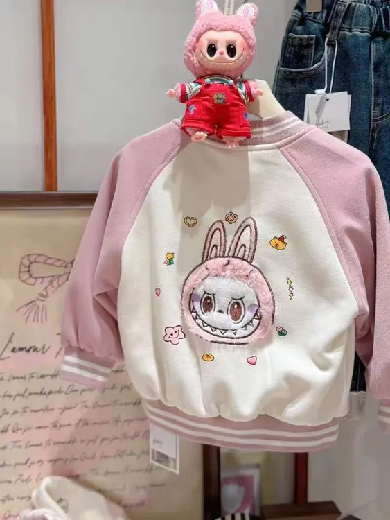 女童棒球服外套春秋季2025新款洋气女孩宝宝网红拉布布上衣夹克潮