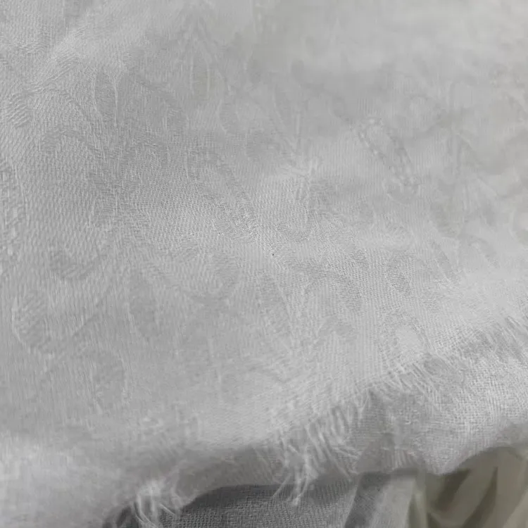 3米长x1.4米宽苎麻提花40支，手感挺括微透