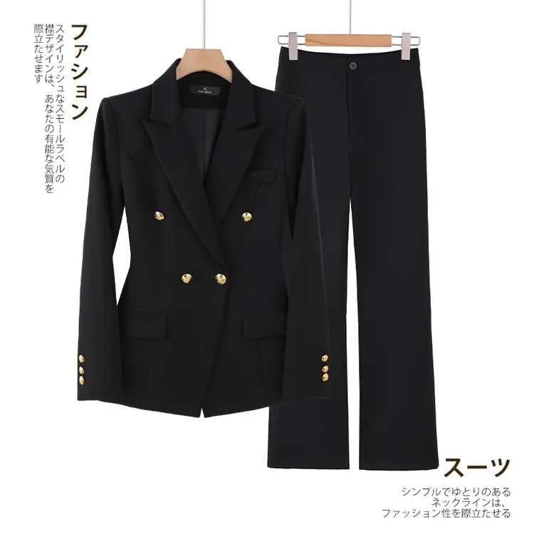 双排扣小西装套装女大学生工作服小个子气质西服外套高级感职业装