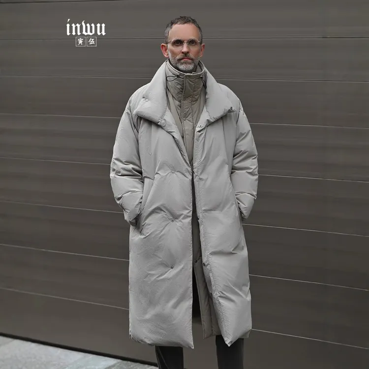 正品冬季新款男士中长款羽绒服假两件外套加厚保暖过膝大衣潮